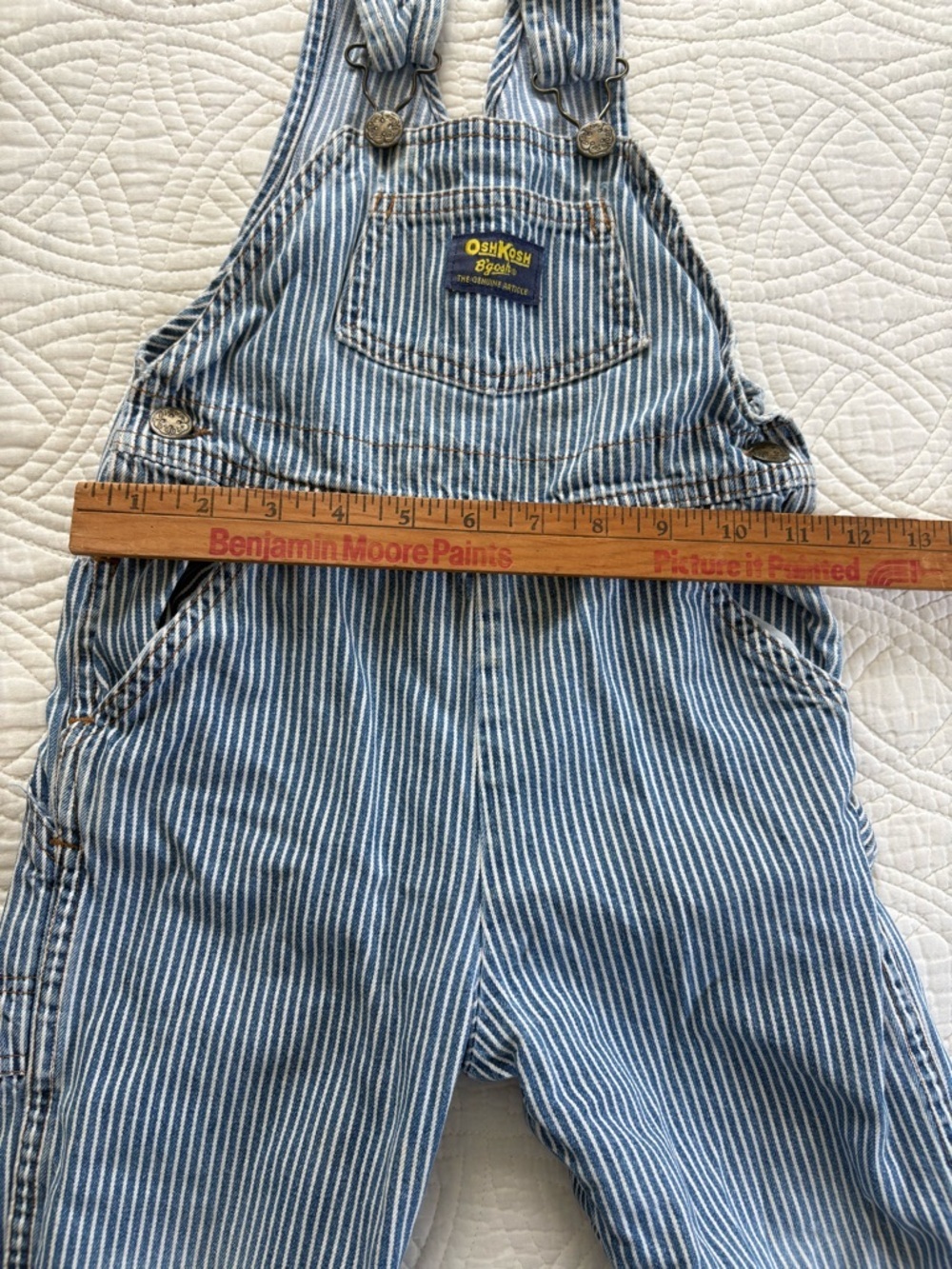 OshKosh B'gosh Vintage Stripe 4T Overalls - Picture 5 of 9
